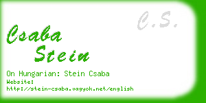 csaba stein business card